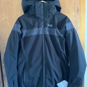 Helly Hansen Black and Gray Hooded Jacket